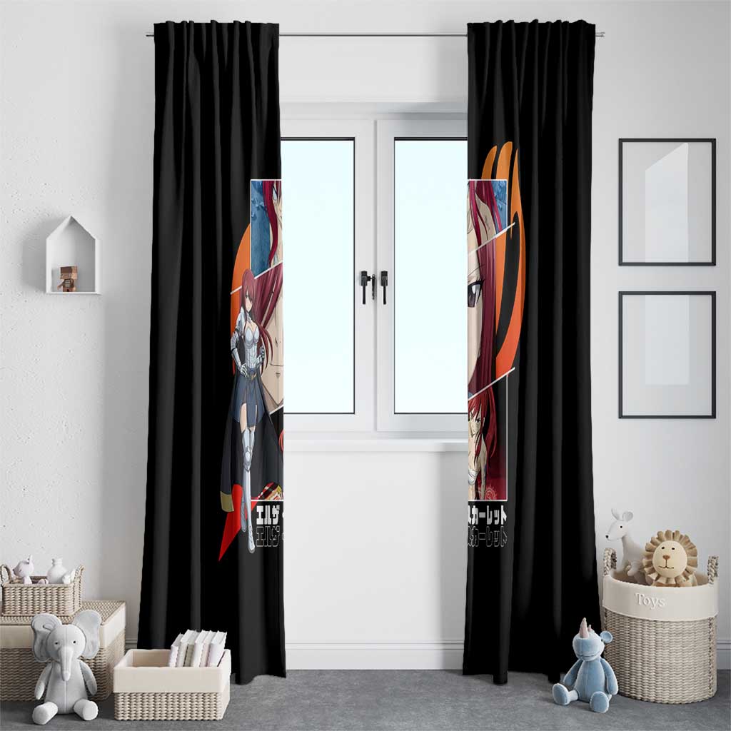 Erza Scarlet - Fairy Tail Window Curtain Anime Style