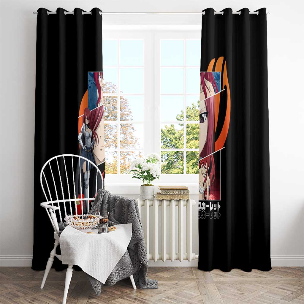Erza Scarlet - Fairy Tail Window Curtain Anime Style