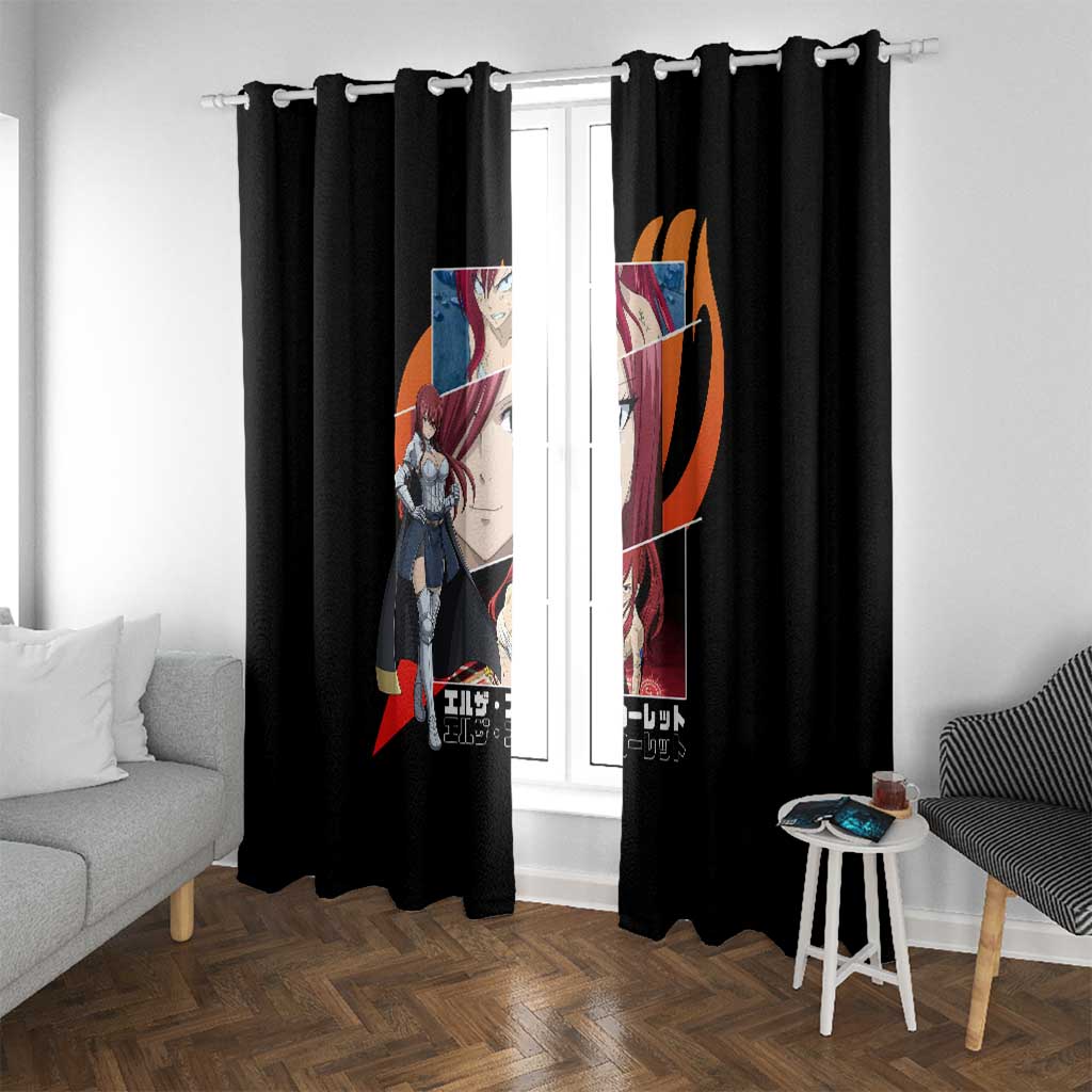Erza Scarlet - Fairy Tail Window Curtain Anime Style