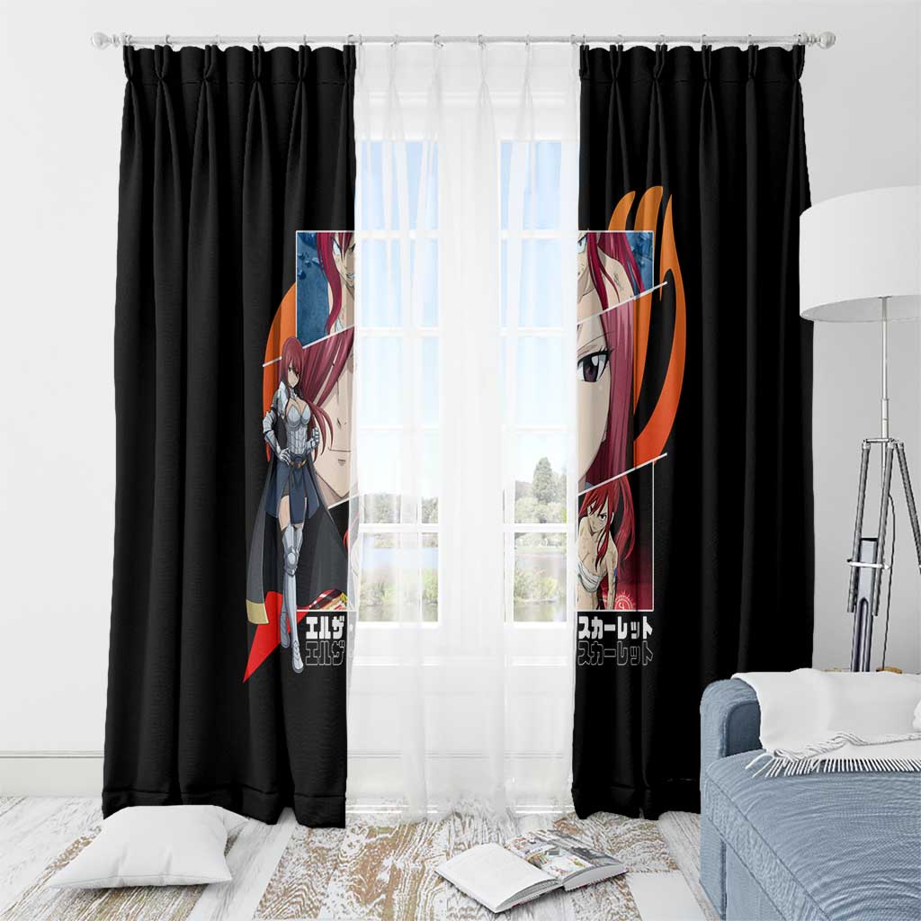 Erza Scarlet - Fairy Tail Window Curtain Anime Style