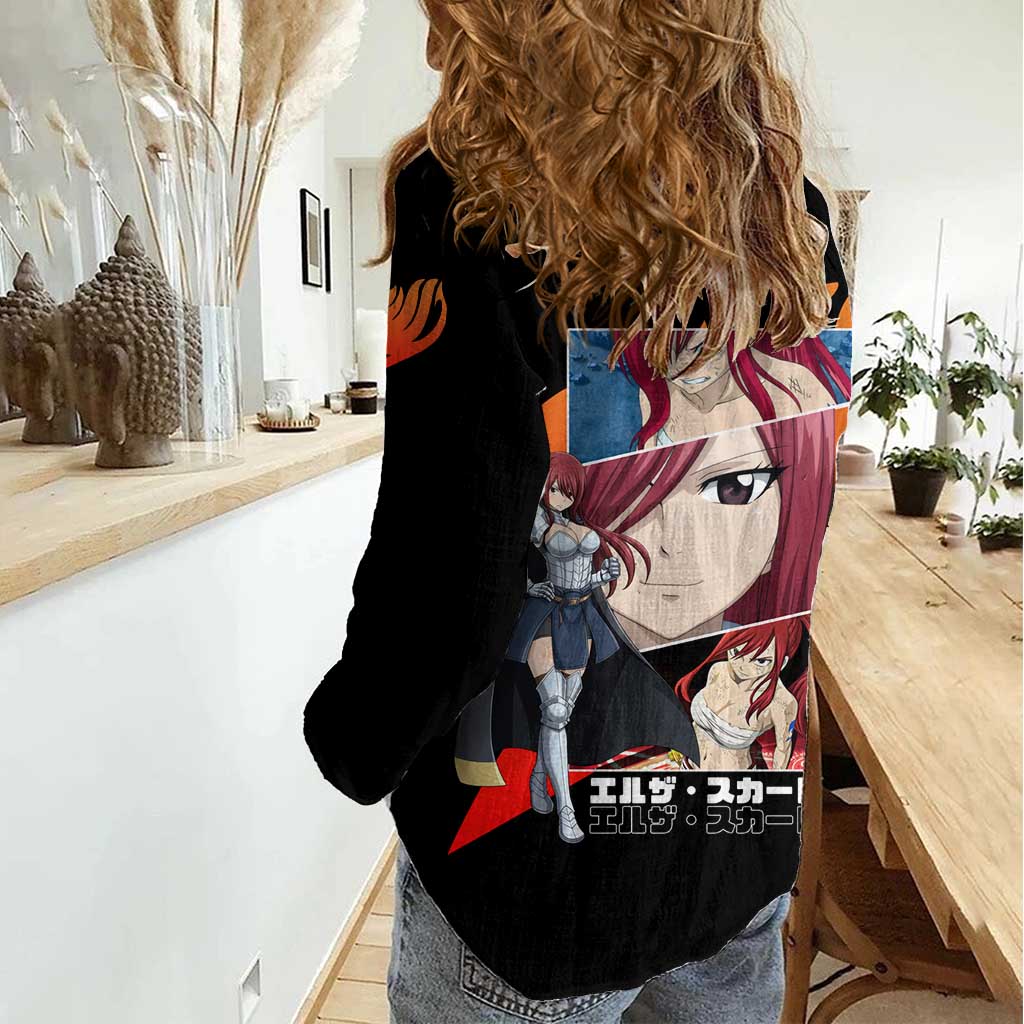 Erza Scarlet - Fairy Tail Women Casual Shirt Anime Style