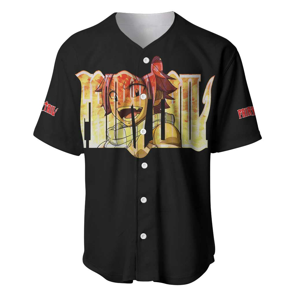 Natsu Dragneel - Fairy Tail Baseball Jersey Anime Style