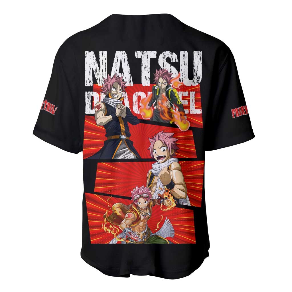 Natsu Dragneel - Fairy Tail Baseball Jersey Anime Style