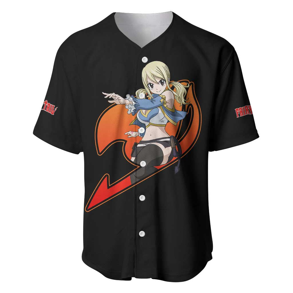 Lucy Heartfilia - Fairy Tail Baseball Jersey Anime Style
