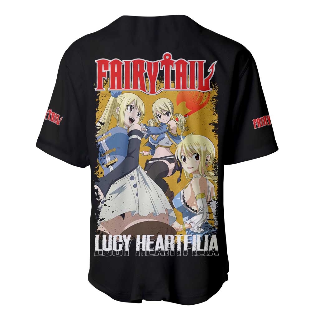 Lucy Heartfilia - Fairy Tail Baseball Jersey Anime Style