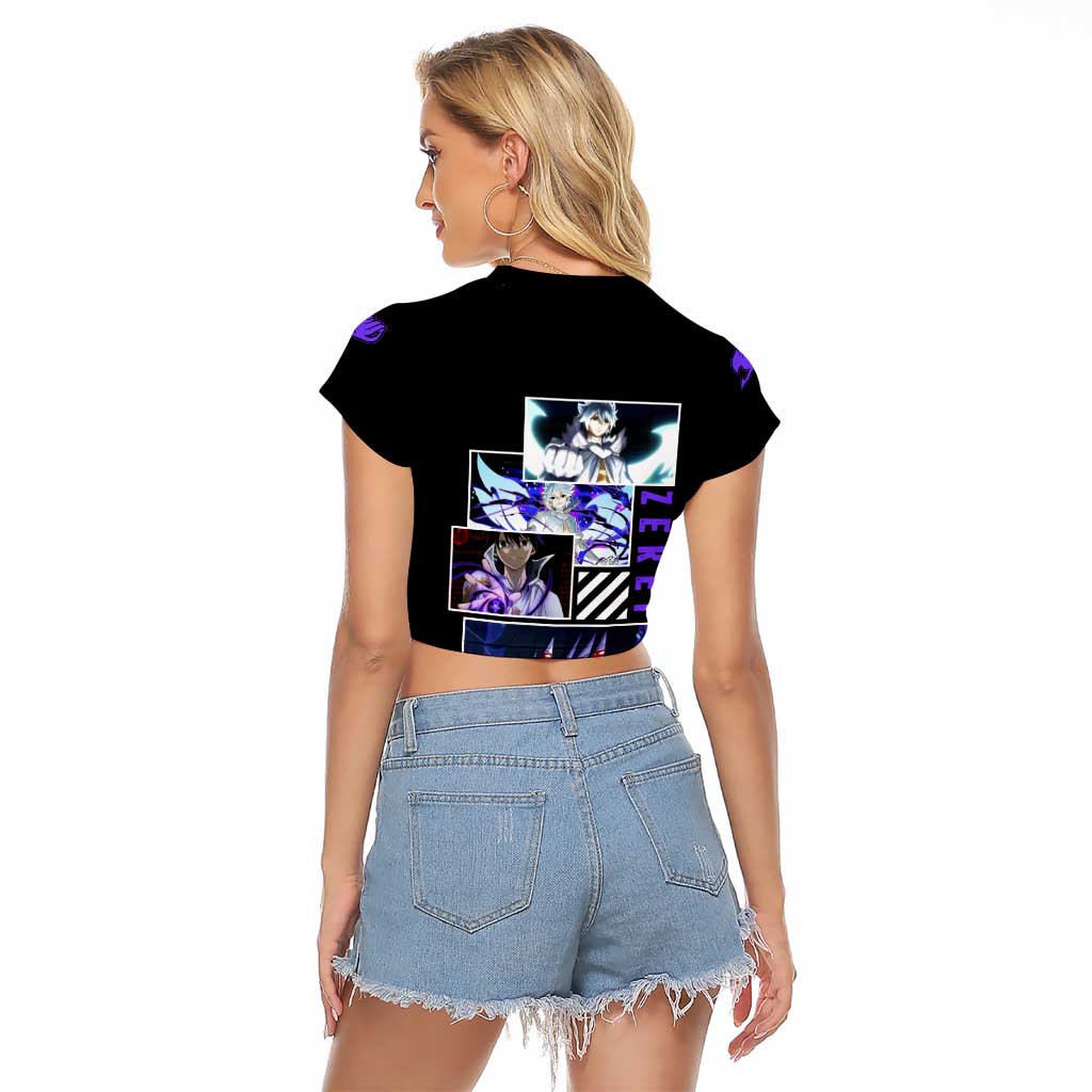 Zeref Dragneel - Fairy Tail Raglan Cropped T Shirt Anime Style