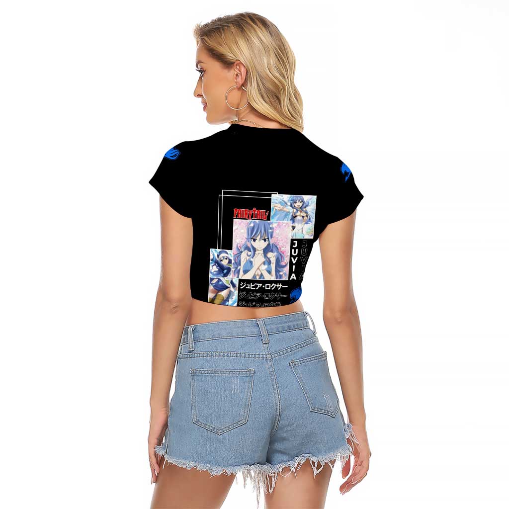 Juvia Lockser - Fairy Tail Raglan Cropped T Shirt Anime Style