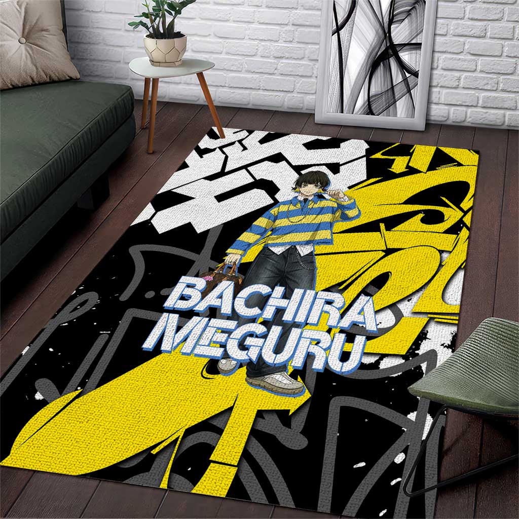 Bachira Meguru Blue Lock Area Rug Graffiti Street Anime Style