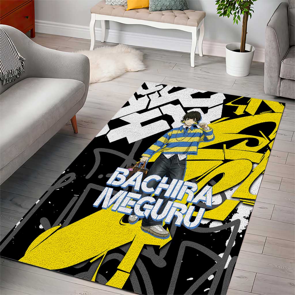 Bachira Meguru Blue Lock Area Rug Graffiti Street Anime Style