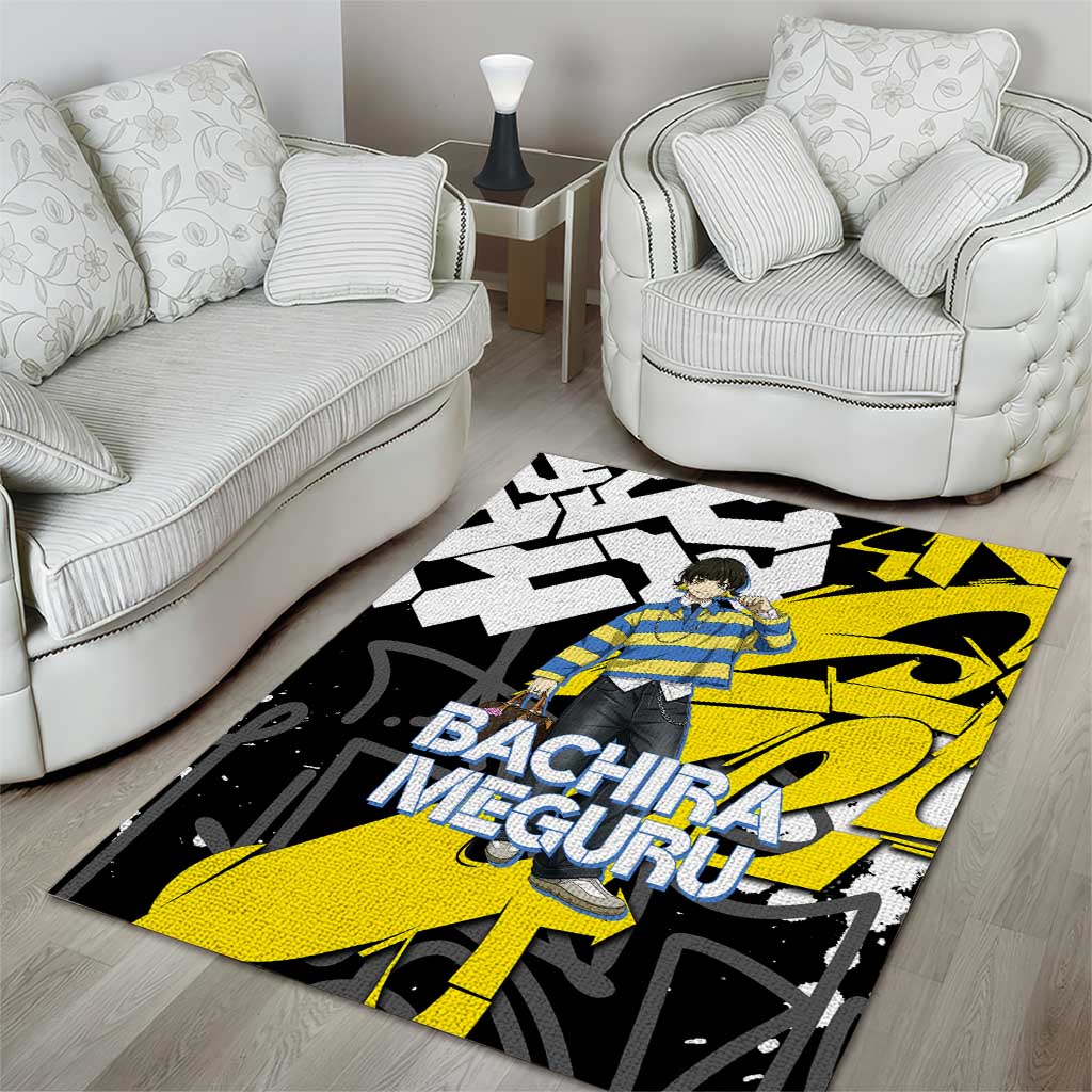 Bachira Meguru Blue Lock Area Rug Graffiti Street Anime Style