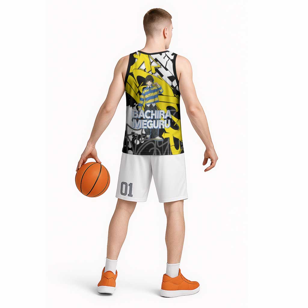 Bachira Meguru Blue Lock Basketball Jersey Graffiti Street Anime Style