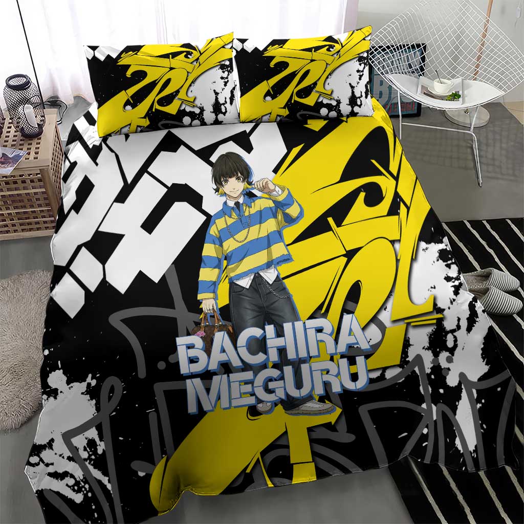 Bachira Meguru Blue Lock Bedding Set Graffiti Street Anime Style