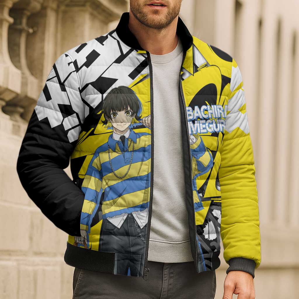 Bachira Meguru Blue Lock Bomber Puffer Jacket Graffiti Street Anime Style
