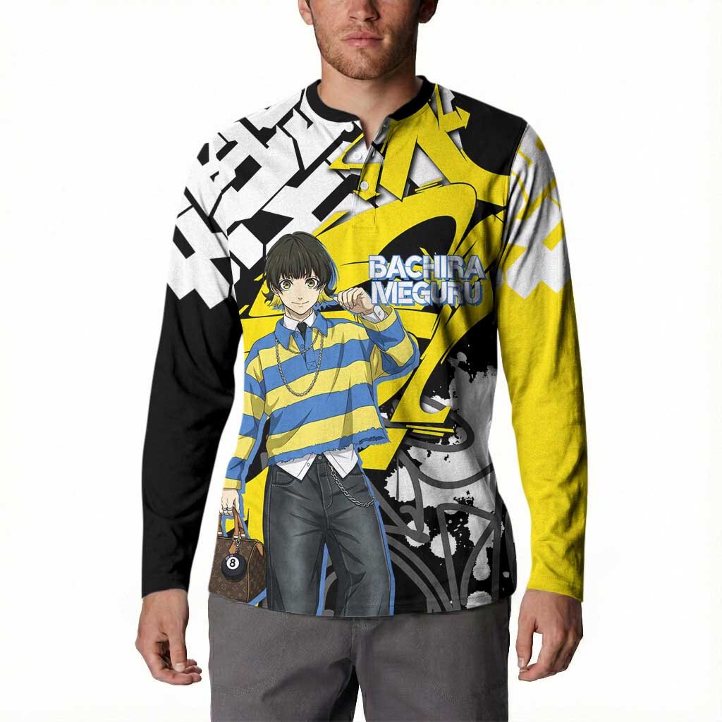 Bachira Meguru Blue Lock Button Sweatshirt Graffiti Street Anime Style