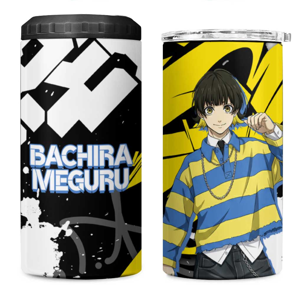 Bachira Meguru Blue Lock 4 in 1 Can Cooler Tumbler Graffiti Street Anime Style