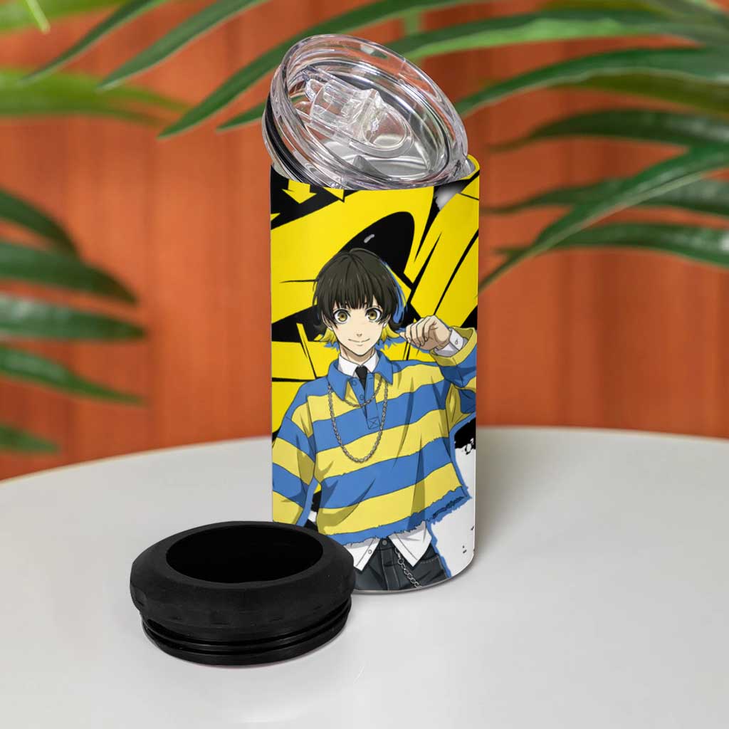 Bachira Meguru Blue Lock 4 in 1 Can Cooler Tumbler Graffiti Street Anime Style