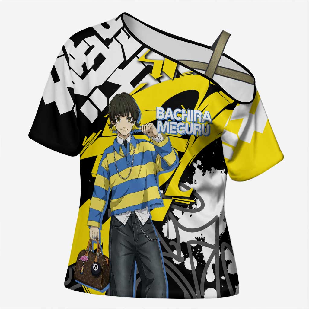Bachira Meguru Blue Lock Cross Shoulder Shirt Graffiti Street Anime Style