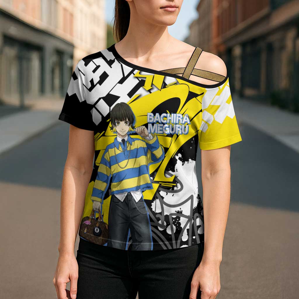 Bachira Meguru Blue Lock Cross Shoulder Shirt Graffiti Street Anime Style
