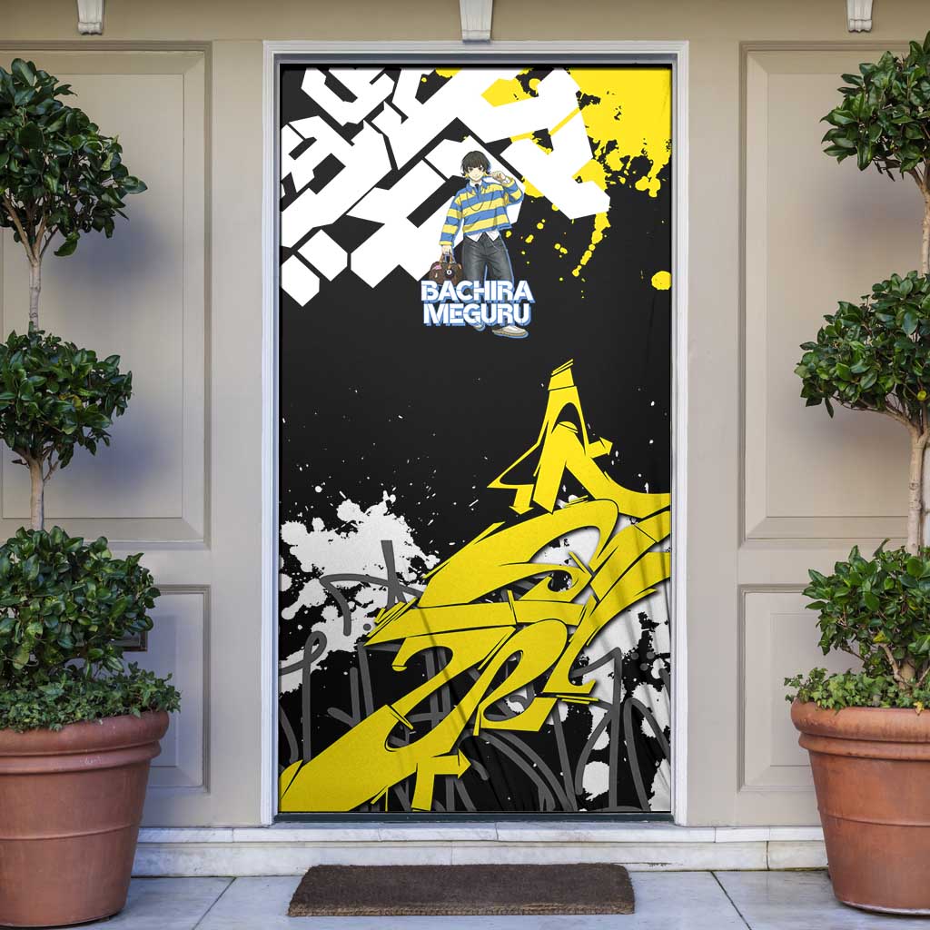 Bachira Meguru Blue Lock Door Cover Graffiti Street Anime Style