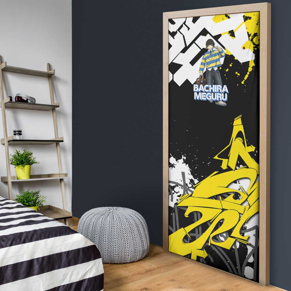 Bachira Meguru Blue Lock Door Cover Graffiti Street Anime Style