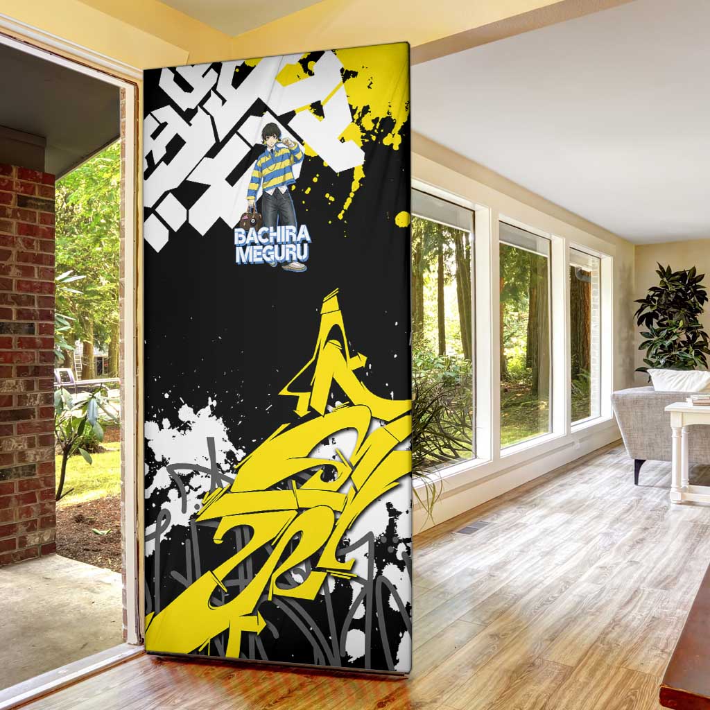 Bachira Meguru Blue Lock Door Cover Graffiti Street Anime Style
