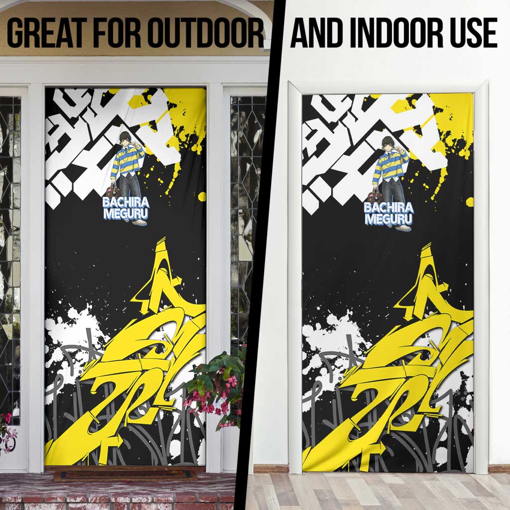 Bachira Meguru Blue Lock Door Cover Graffiti Street Anime Style