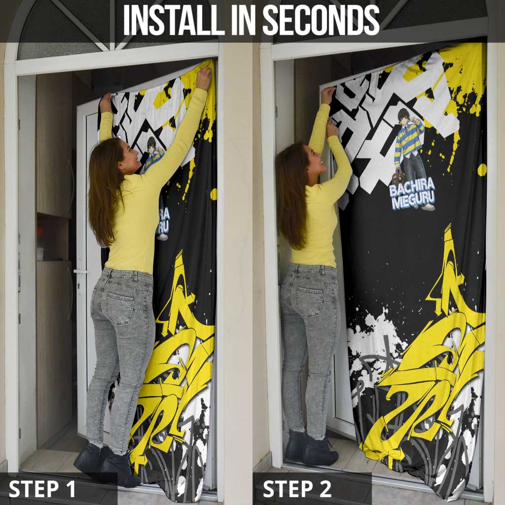 Bachira Meguru Blue Lock Door Cover Graffiti Street Anime Style