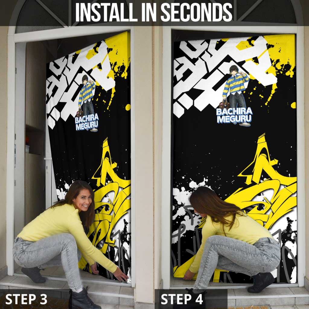 Bachira Meguru Blue Lock Door Cover Graffiti Street Anime Style