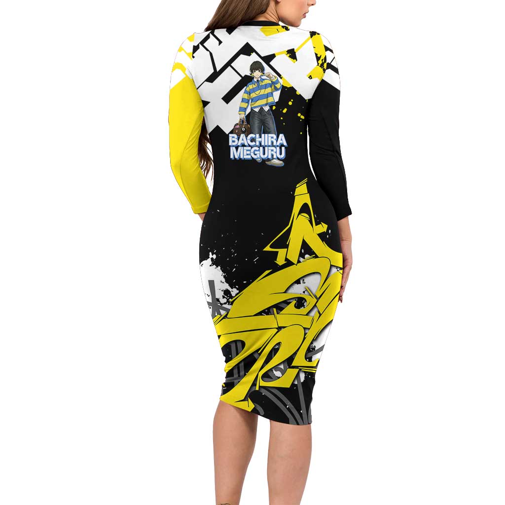 Bachira Meguru Blue Lock Family Matching Long Sleeve Bodycon Dress and Hawaiian Shirt Graffiti Street Anime Style