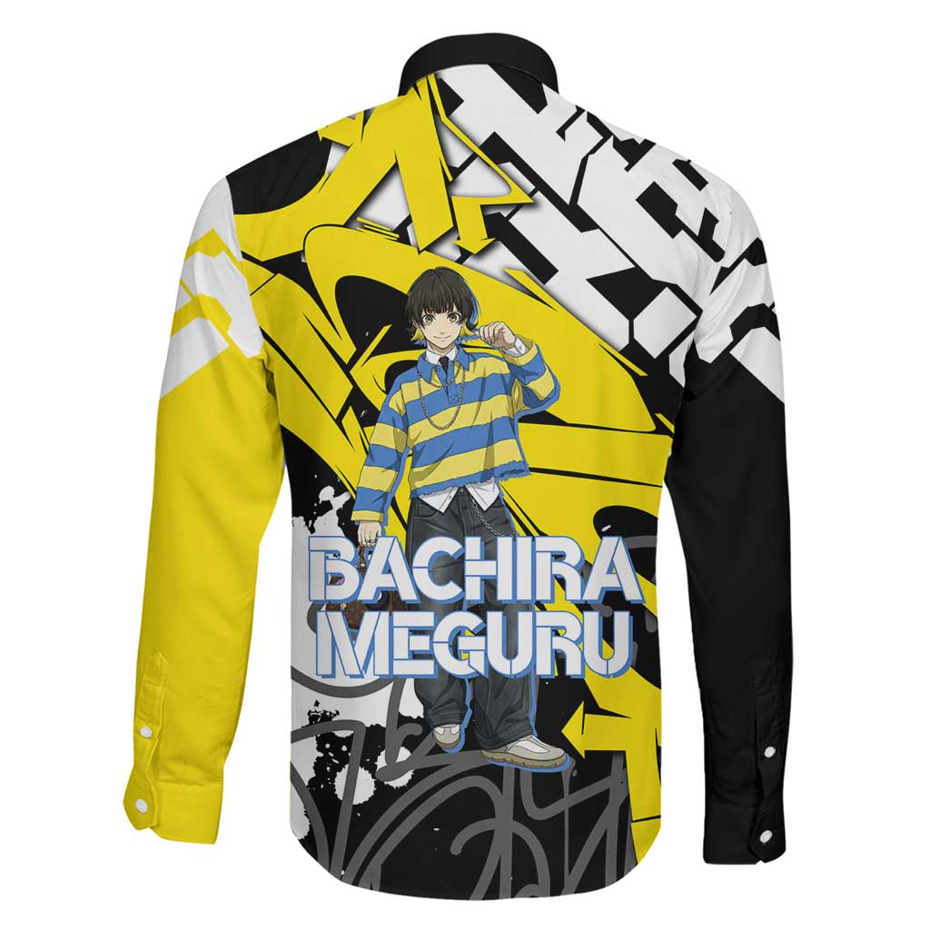 Bachira Meguru Blue Lock Family Matching Off Shoulder Short Dress and Hawaiian Shirt Graffiti Street Anime Style