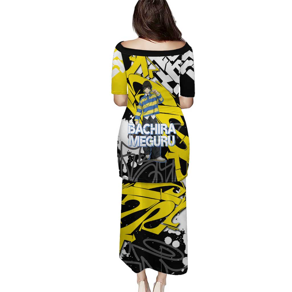 Bachira Meguru Blue Lock Family Matching Puletasi and Hawaiian Shirt Graffiti Street Anime Style