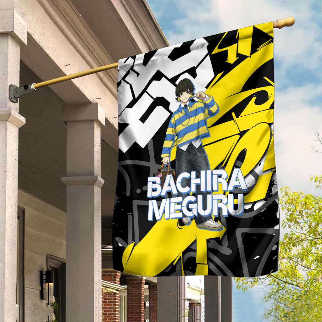 Bachira Meguru Blue Lock Garden Flag Graffiti Street Anime Style