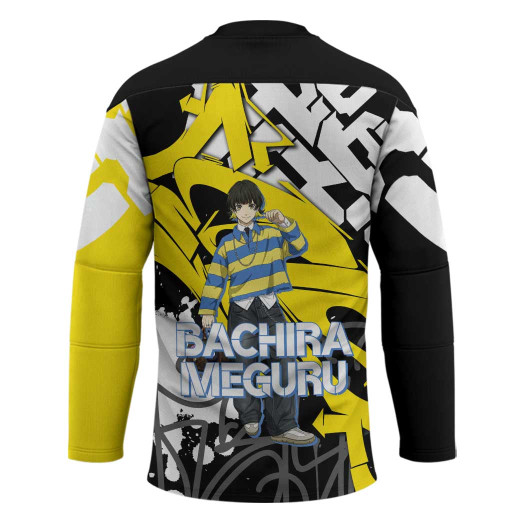 Bachira Meguru Blue Lock Hockey Jersey Graffiti Street Anime Style