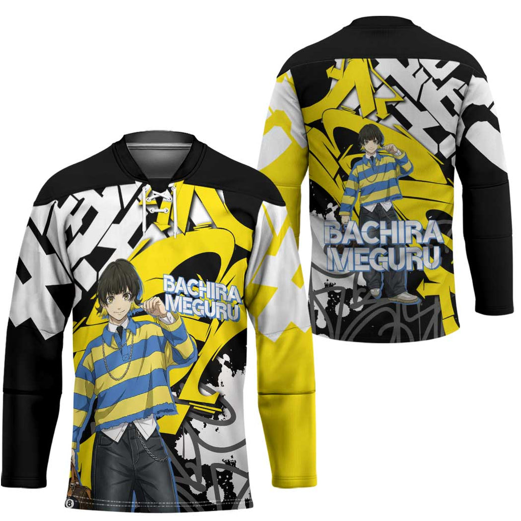 Bachira Meguru Blue Lock Hockey Jersey Graffiti Street Anime Style