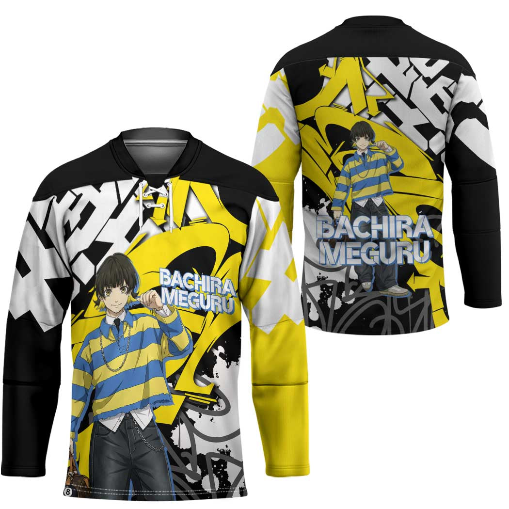 Bachira Meguru Blue Lock Hockey Jersey Graffiti Street Anime Style