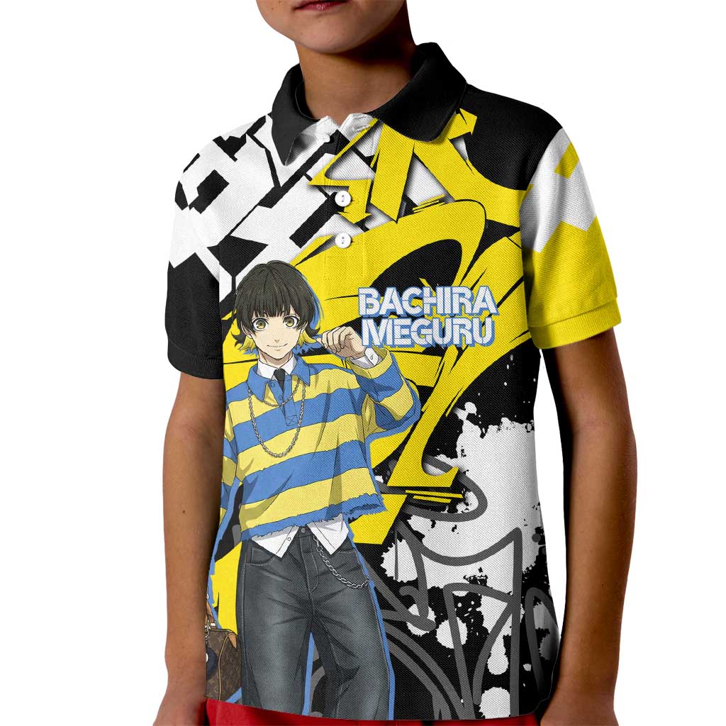 Bachira Meguru Blue Lock Kid Polo Shirt Graffiti Street Anime Style