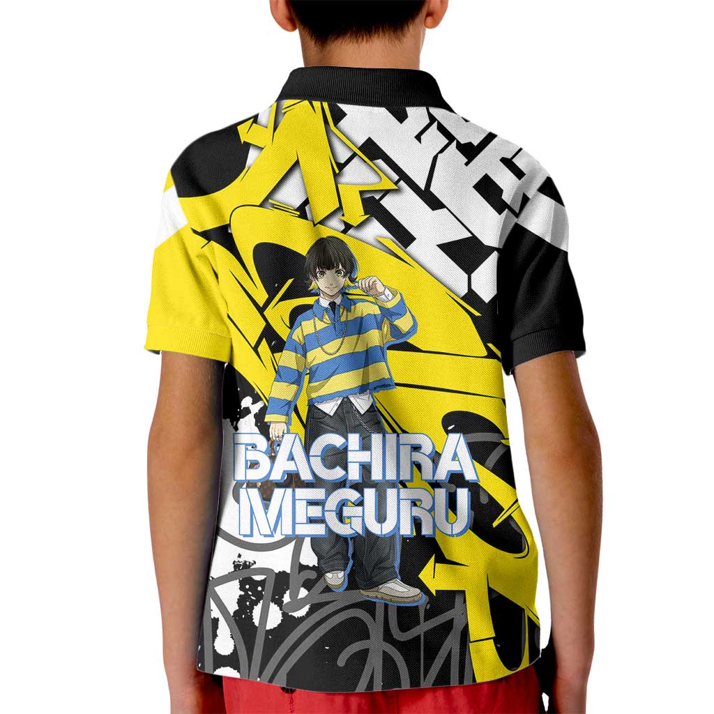 Bachira Meguru Blue Lock Kid Polo Shirt Graffiti Street Anime Style