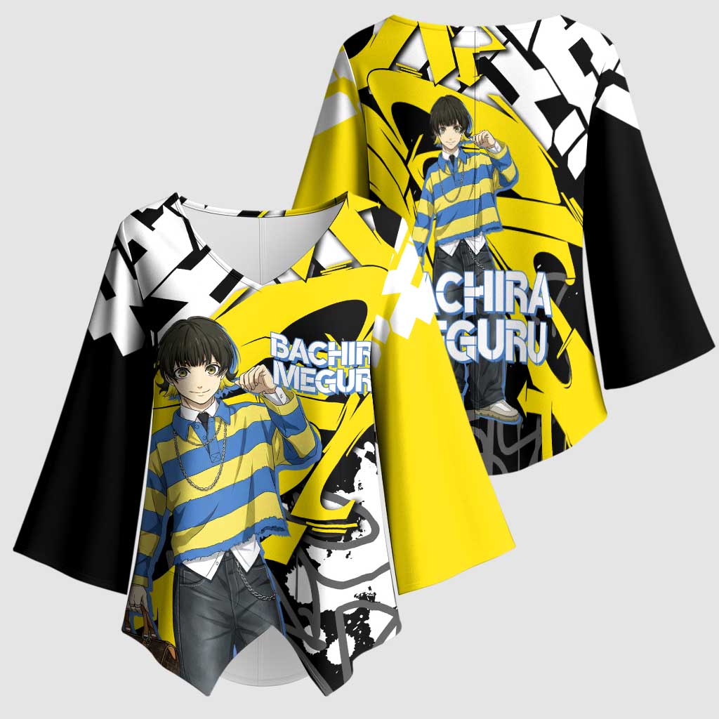 Bachira Meguru Blue Lock Kimono Sleeve Blouse Graffiti Street Anime Style