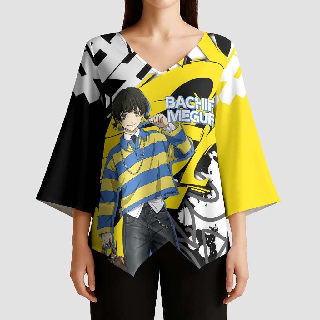 Bachira Meguru Blue Lock Kimono Sleeve Blouse Graffiti Street Anime Style