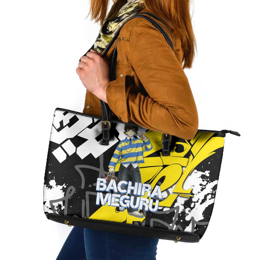 Bachira Meguru Blue Lock Leather Tote Bag Graffiti Street Anime Style