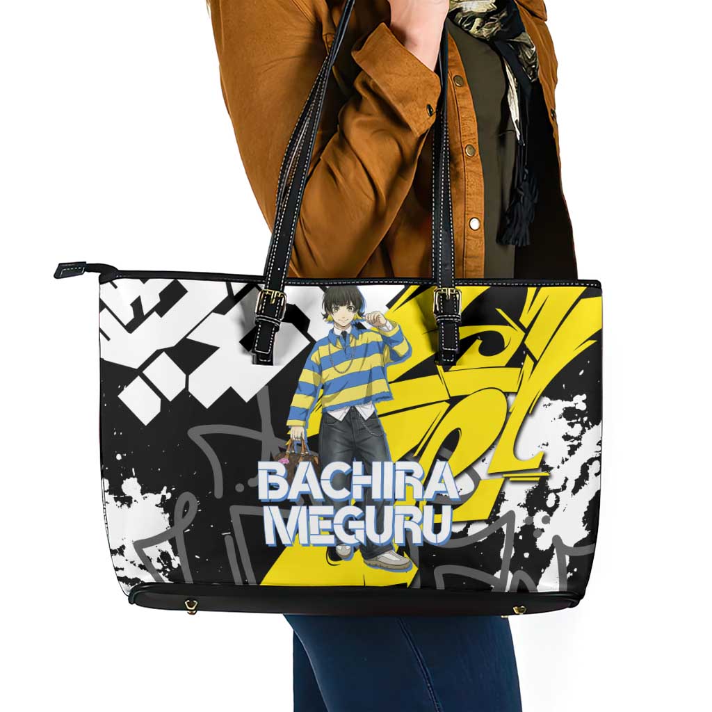 Bachira Meguru Blue Lock Leather Tote Bag Graffiti Street Anime Style