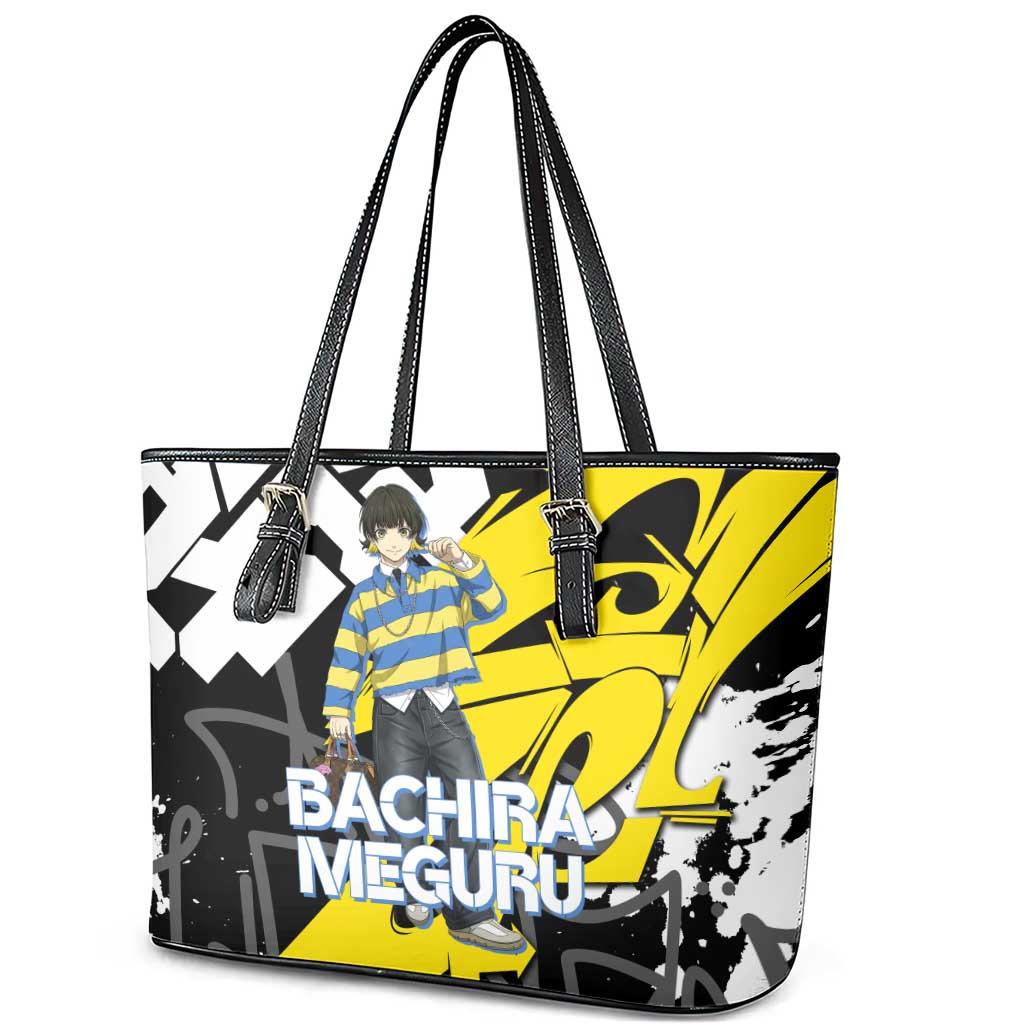Bachira Meguru Blue Lock Leather Tote Bag Graffiti Street Anime Style