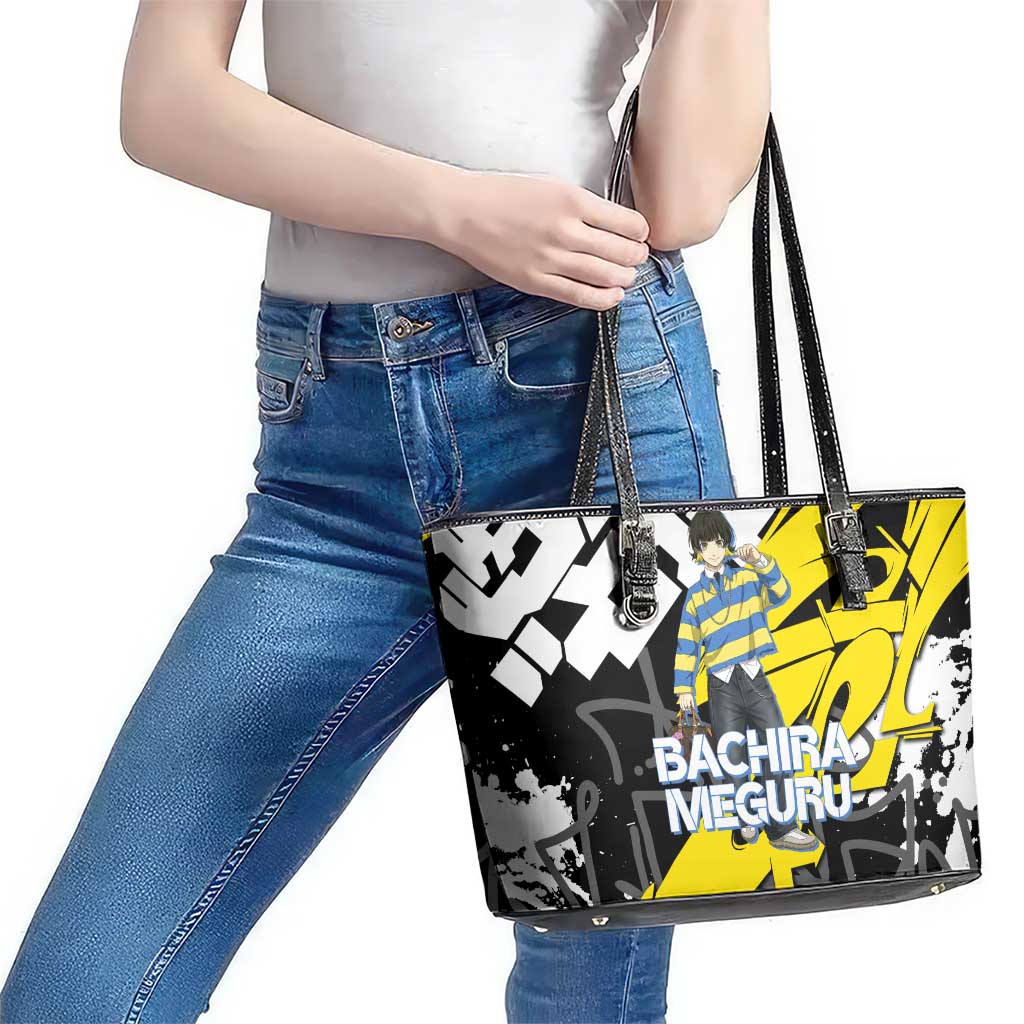Bachira Meguru Blue Lock Leather Tote Bag Graffiti Street Anime Style