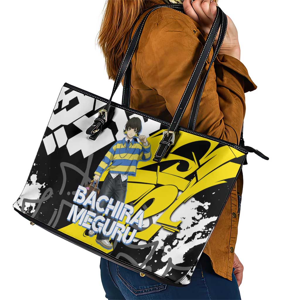 Bachira Meguru Blue Lock Leather Tote Bag Graffiti Street Anime Style