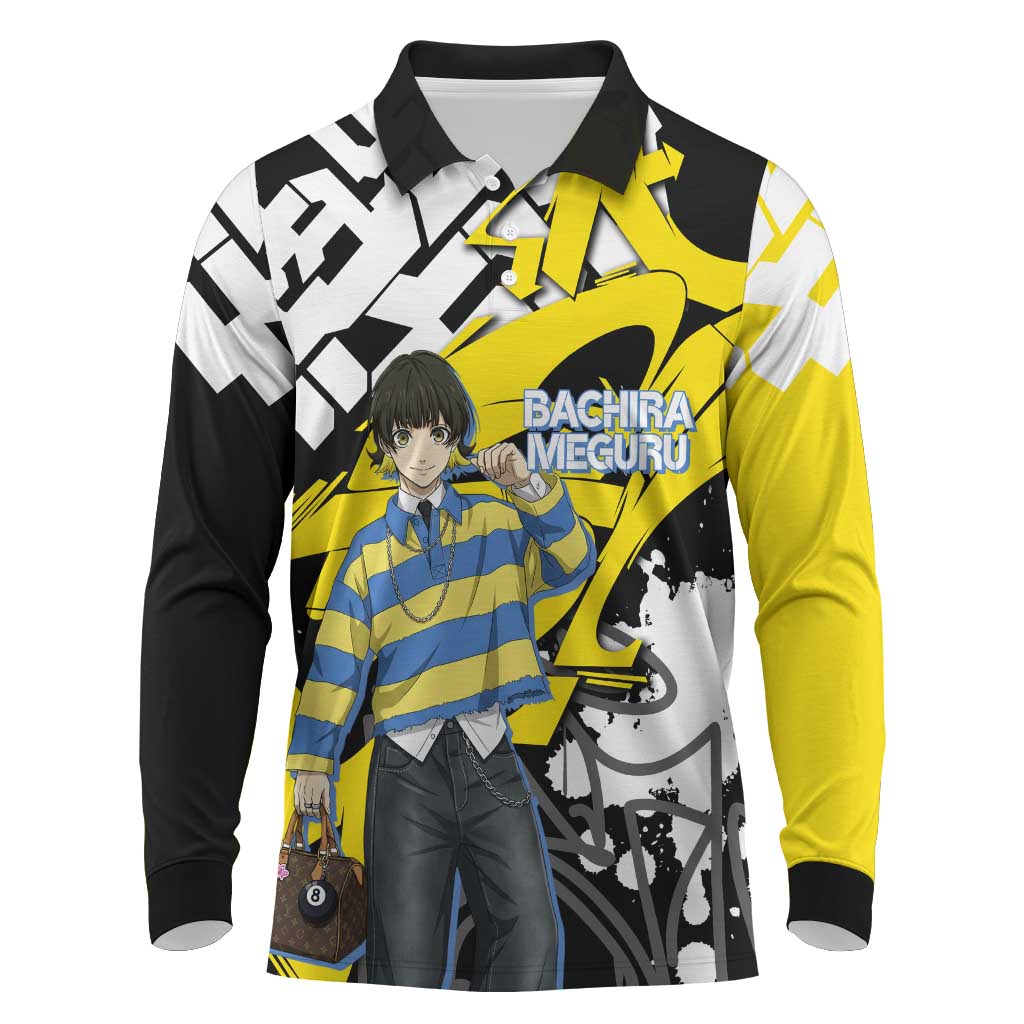 Bachira Meguru Blue Lock Long Sleeve Polo Shirt Graffiti Street Anime Style