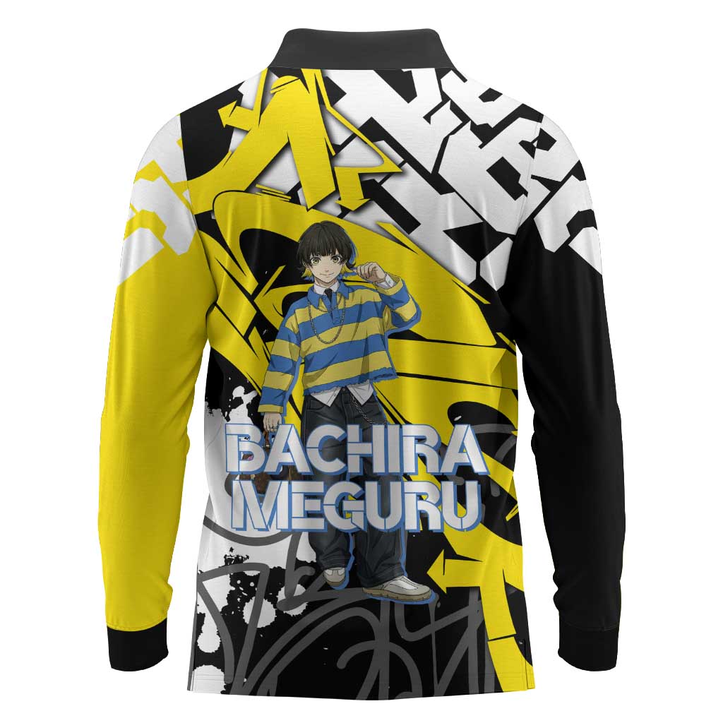 Bachira Meguru Blue Lock Long Sleeve Polo Shirt Graffiti Street Anime Style