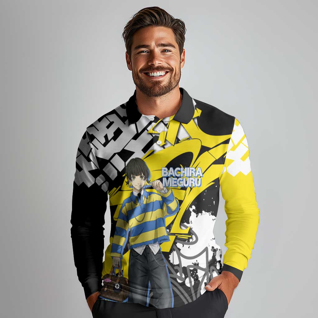 Bachira Meguru Blue Lock Long Sleeve Polo Shirt Graffiti Street Anime Style