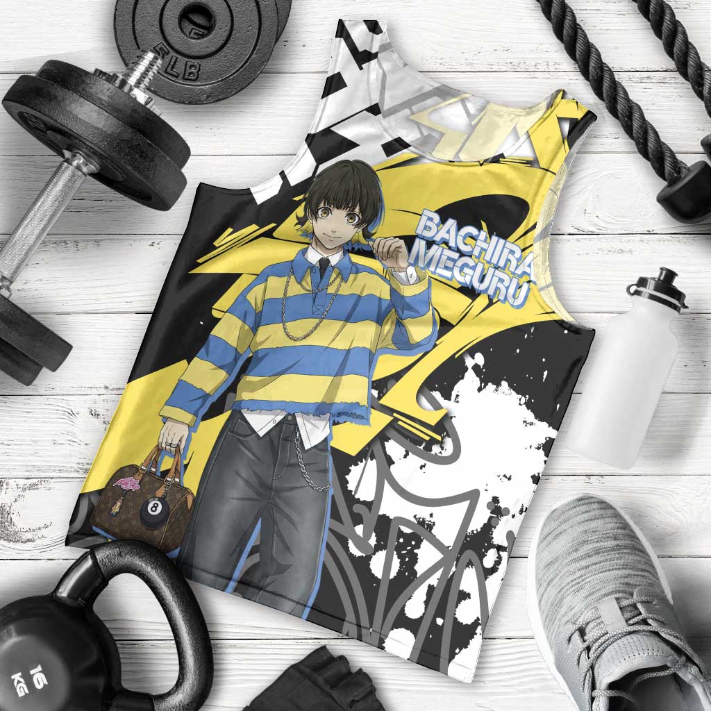 Bachira Meguru Blue Lock Men Tank Top Graffiti Street Anime Style