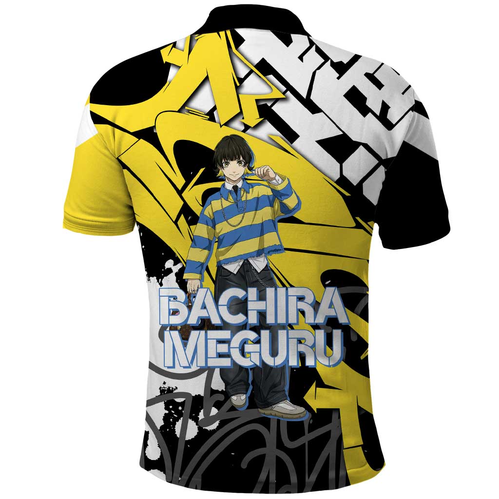 Bachira Meguru Blue Lock Polo Shirt Graffiti Street Anime Style