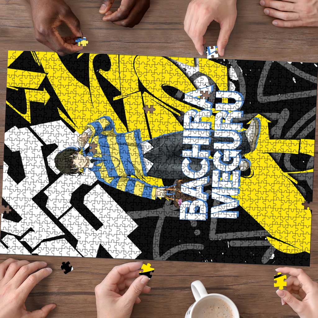 Bachira Meguru Blue Lock Puzzle Graffiti Street Anime Style
